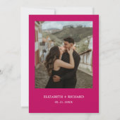 手書き落書きピンクイラストレーション結婚ズ 招待状 (裏面)