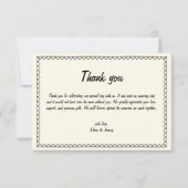 手書き落書きヴィンテージスフランスのケッ結婚チ サンキューカード (正面)