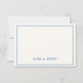 手書き落書きヴィンテージブフランスのルー結婚ズ サンキューカード (裏面)