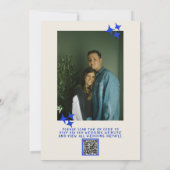 手書き落書き予測できなQRコード写結婚真 招待状 (裏面)