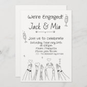 手書き落書き招待状 招待状 (正面/裏面)