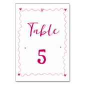 手書き落書き線のイラスト 結婚 テーブルナンバー (裏面)