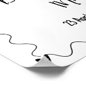 手書き落書き線のイラスト 結婚 ポスター (角)