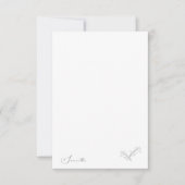 手書き葉のスクリプト名シンプル サンキューカード (正面)