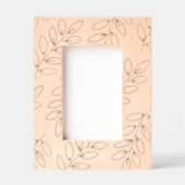 手書き葉のパターン レーザー彫刻フレーム (正面)