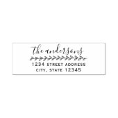 手書き葉のファミリ名差出人住所 セルフインキングスタンプ (デザイン)