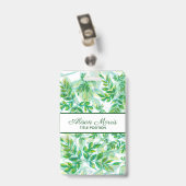 手書き葉の バッジ (Back with Clip)