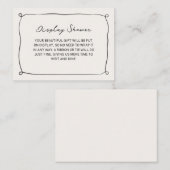 手書き表示シャワーブライダルシャワー エンクロージャーカード (正面/裏面)