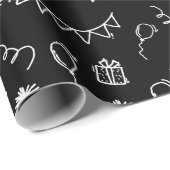 手書き誕生日パーティー ラッピングペーパー (ロールコーナー)