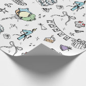 手書き誕生日 ラッピングペーパー (角)