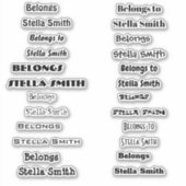 手書き読スクリプトのpersonaliz名に最適 シール (正面)