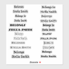 手書き読スクリプトのpersonaliz名に最適 シール