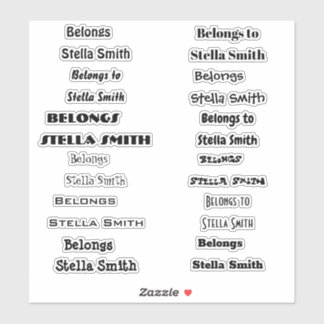 手書き読スクリプトのpersonaliz名に最適 シール