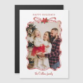 手書き赤クリスマスフォトフレーム (正面/裏面)