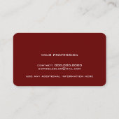 手書き連絡名付き赤いカード コーリングカード (裏面)