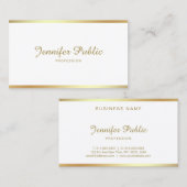 手書き金ゴールドお洒落 名刺 (正面/裏面)