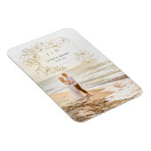 手書き金ゴールドフローラ日付の保存 マグネット (右側)