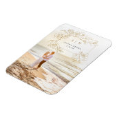 手書き金ゴールドフローラ日付の保存 マグネット (左側)