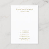 手書き金ゴールド文字モダン垂直テンプレート 名刺 (裏面)