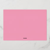 手書き金箔スクリプトハッピーイースター写真 箔シーズンカード (裏面)