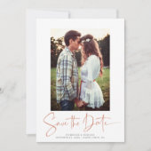 手書き銅バラ金ゴールド大理石日付を保存 セーブザデート (正面)