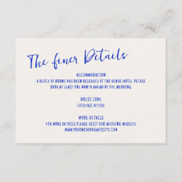 手書き青い四角結婚枠 エンクロージャーカード