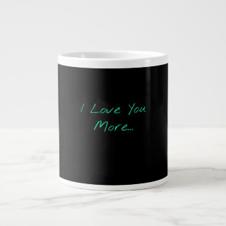 手書き風I Love You More ジャンボコーヒーマグカップ