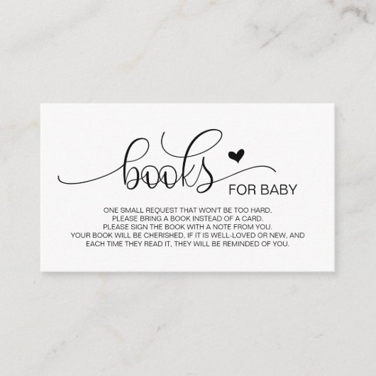 手書き黒ベビーの本 エンクロージャーカード (正面)