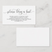 手書き黒文字ベビー用の書籍 エンクロージャーカード (正面/裏面)