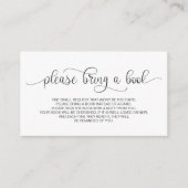 手書き黒文字ベビー用の書籍 エンクロージャーカード (正面)