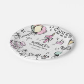 手書き1歳の誕生日 ペーパープレート (アングル)