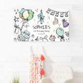 手書き1歳の誕生日 横断幕 (インサイチュ)