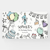 手書き1歳の誕生日 横断幕 (横)