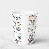 手書き1歳の誕生日 紙コップ (右)