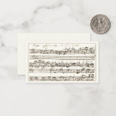 手書き1700年代の音楽作曲フーグバッハ ノートカード (正面/裏面インサイチュ)