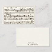 手書き1700年代の音楽作曲フーグバッハ ノートカード (正面/裏面)