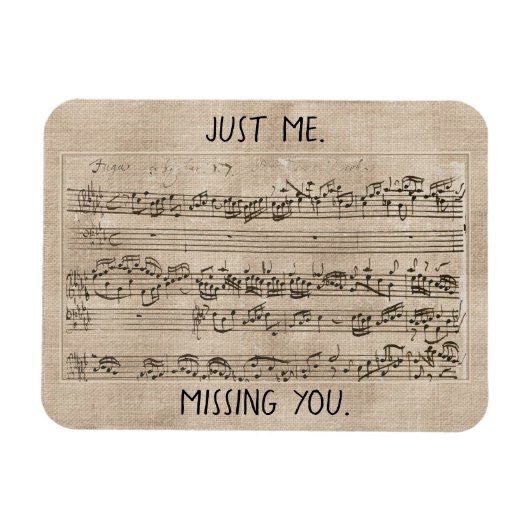 手書き1700年代の音楽作曲フーグバッハ マグネット (横)