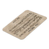 手書き1700年代の音楽作曲フーグバッハ マグネット (左側)