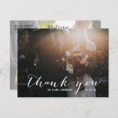 手書き2写真結婚の感謝 ポストカード (正面/裏面)