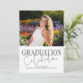 手書き2枚 写真 2024 卒業祝い 招待状 (スタンド正面)