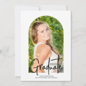 手書き2023フォトアーチ卒業パーティー 招待状 (正面)