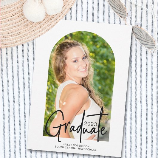 手書き2023フォトアーチ卒業パーティー 招待状