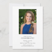 手書き2023写真卒業お祝い 招待状 (裏面)