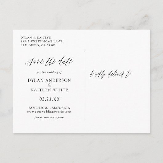 手書き3枚の写真ポストカードを保存 案内ポストカード (裏面)