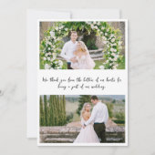 手書き4枚の結婚写真 サンキューカード (正面)