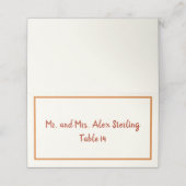 手書き70s焼けはっきりしたオレンジ縁ど結婚ズ プレイスカード (外部開封)