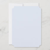 手書き オーダーメイド ネーム コケッティ ボウ ブルー グリーティングカード 招待状 (裏面)