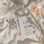 手書き カラフル レトロ ポールド ユニーク ウェディング 招待状