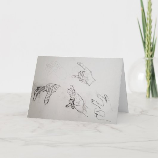 「手書き」サンキューカード カード (正面)