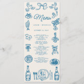 手書き タイポグラフィー レトロ 結婚式 メニュー (正面)
